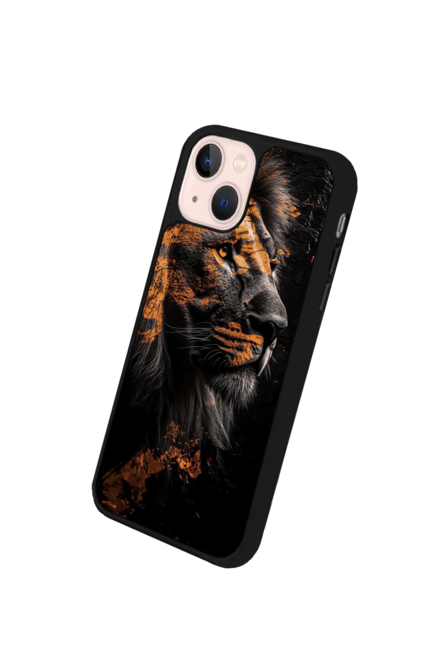 iPhone 13/14 Uyumlu Aslan Tasarımlı Glossy Premium Kılıf