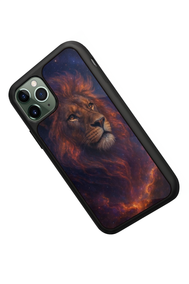 iPhone 11 Pro Max Uyumlu Aslan Tasarımlı Glossy Premium Kılıf