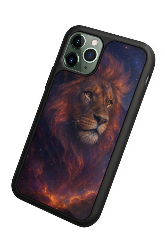 iPhone 11 Pro Max Uyumlu Aslan Tasarımlı Glossy Premium Kılıf