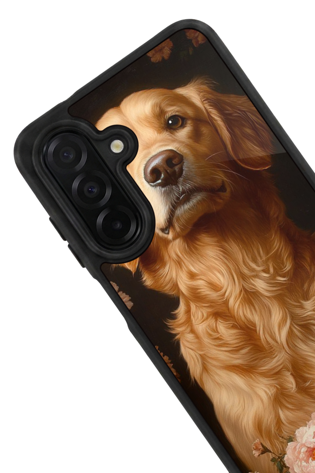 Samsung Galaxy A26 Uyumlu Golden Kopek Tasarımlı Glossy Premium Kılıf