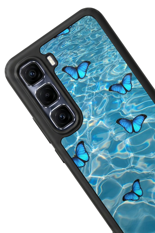 Infinix Hot 60 Pro Plus Uyumlu Kelebek Tasarımlı Glossy Premium Kılıf