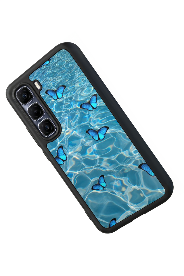 Infinix Hot 60 Pro Plus Uyumlu Kelebek Tasarımlı Glossy Premium Kılıf