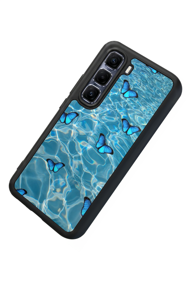 Infinix Hot 60 Pro Plus Uyumlu Kelebek Tasarımlı Glossy Premium Kılıf