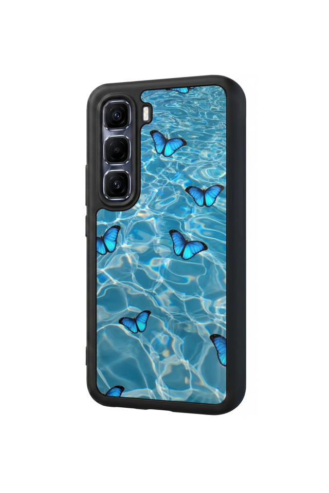 Infinix Hot 60 Pro Plus Uyumlu Kelebek Tasarımlı Glossy Premium Kılıf