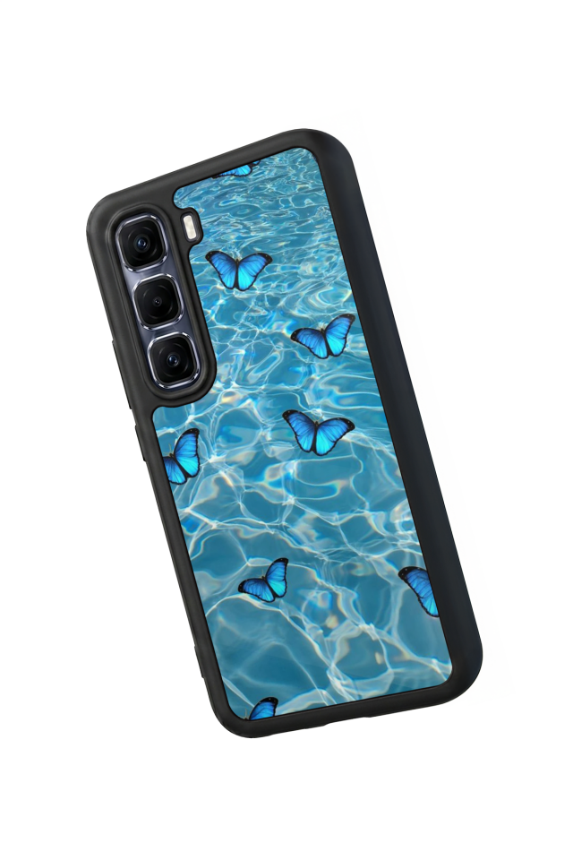 Infinix Hot 60 Pro Plus Uyumlu Kelebek Tasarımlı Glossy Premium Kılıf