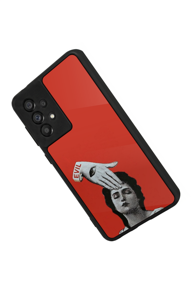 Samsung Galaxy A73 Uyumlu Kirmizi Tasarımlı Glossy Premium Kılıf