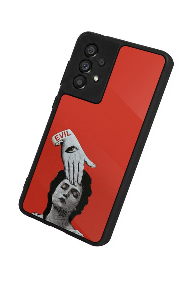 Samsung Galaxy A73 Uyumlu Kirmizi Tasarımlı Glossy Premium Kılıf