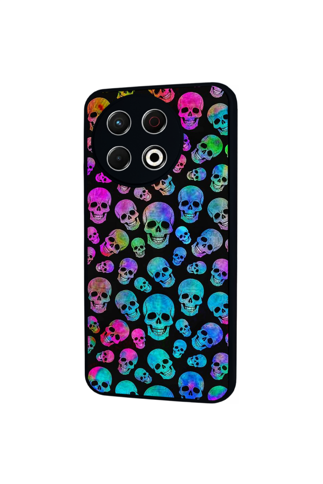 Tecno Spark 30 Pro Uyumlu KuruKafa Tasarımlı Glossy Premium Kılıf