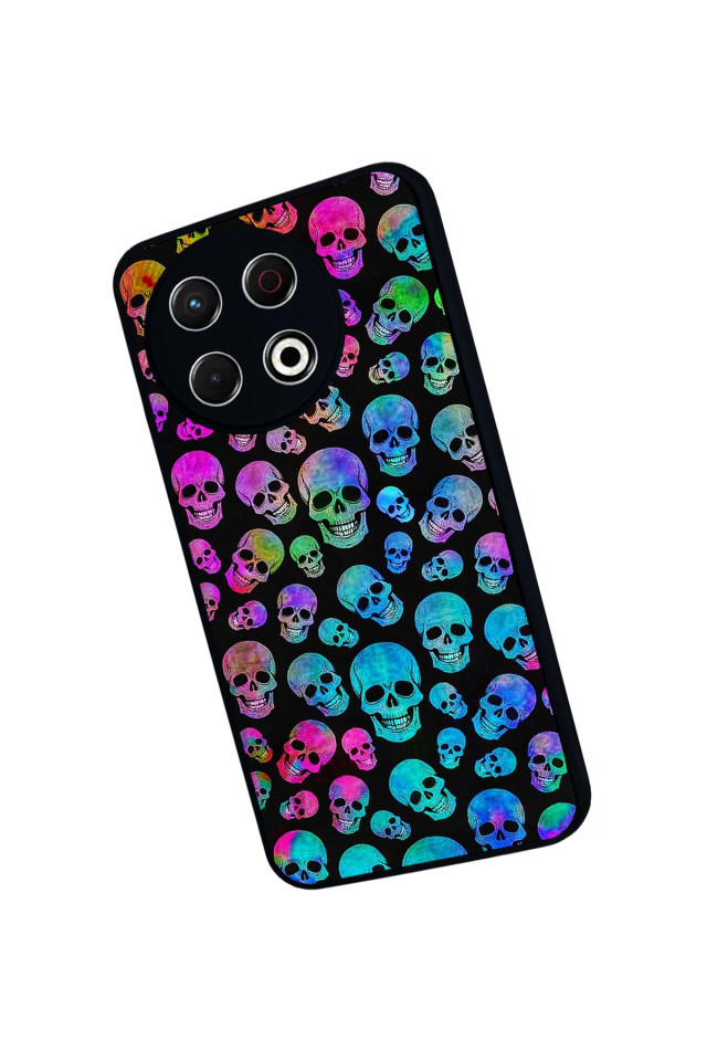 Tecno Spark 30 Pro Uyumlu KuruKafa Tasarımlı Glossy Premium Kılıf