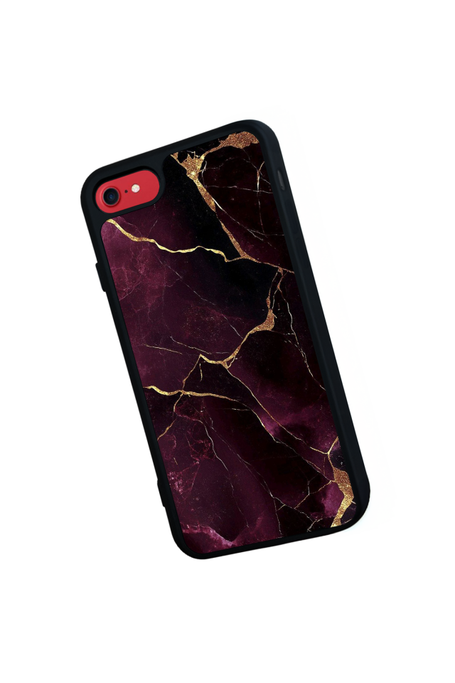 iPhone SE Uyumlu Mermer Marble Tasarımlı Glossy Premium Kılıf