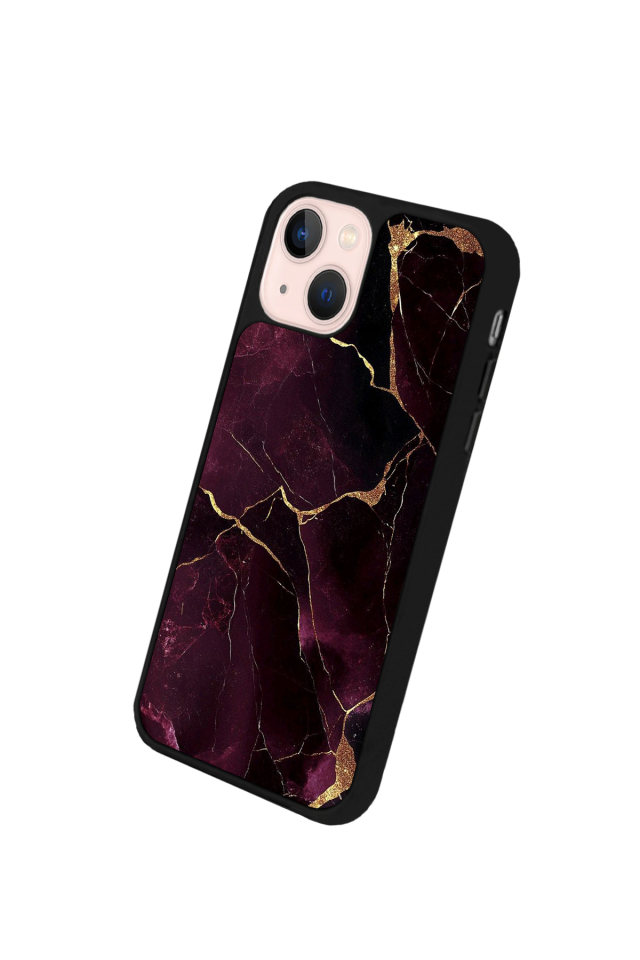 iPhone 15 Uyumlu Mermer Marble Tasarımlı Glossy Premium Kılıf