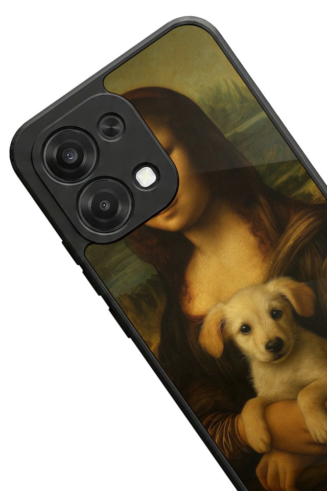 Oppo A6 Pro Uyumlu Monalisa Tasarımlı Glossy Premium Kılıf