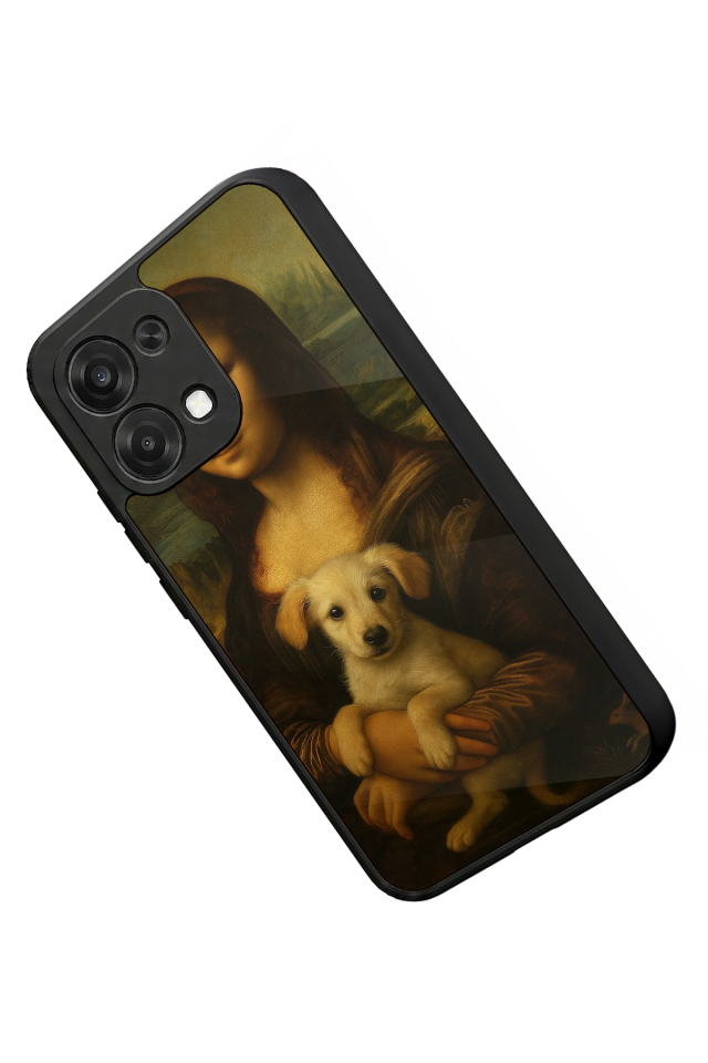 Oppo A6 Pro Uyumlu Monalisa Tasarımlı Glossy Premium Kılıf