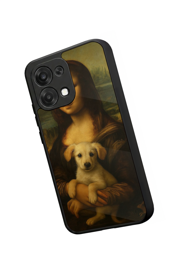 Oppo A6 Pro Uyumlu Monalisa Tasarımlı Glossy Premium Kılıf