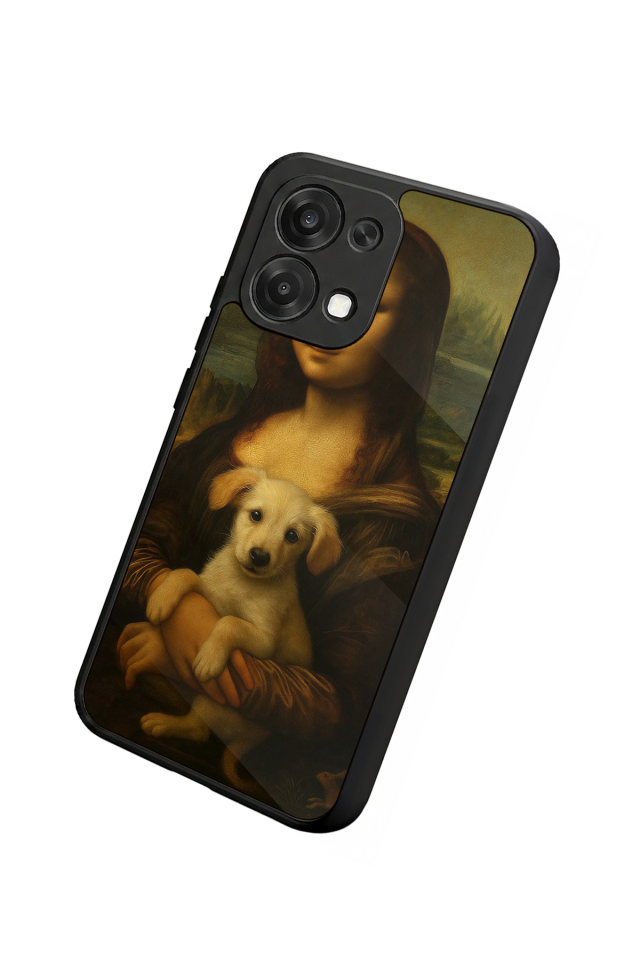 Oppo A6 Pro Uyumlu Monalisa Tasarımlı Glossy Premium Kılıf