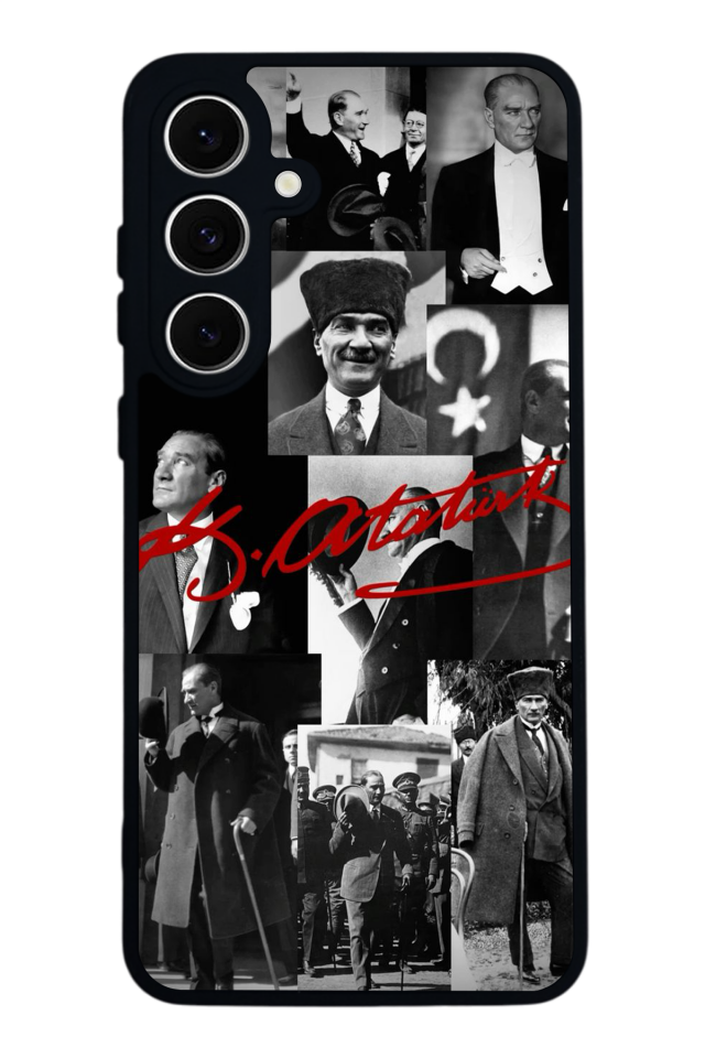 Samsung Galaxy S24 FE Uyumlu Mustafa Kemal Ataturk Tasarımlı Glossy Premium Kılıf