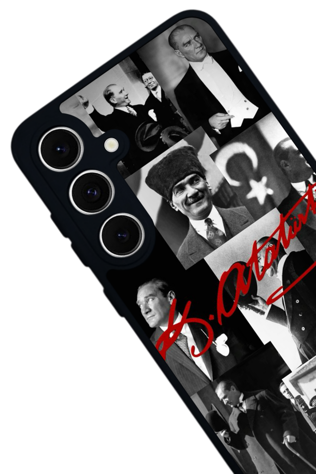 Samsung Galaxy S24 FE Uyumlu Mustafa Kemal Ataturk Tasarımlı Glossy Premium Kılıf