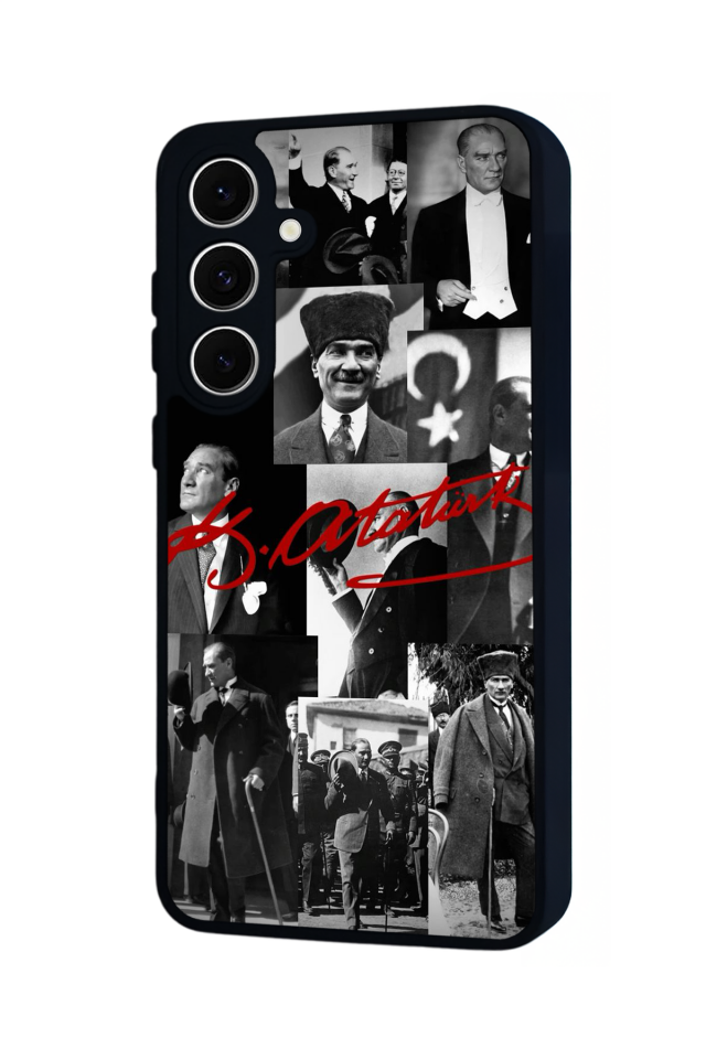 Samsung Galaxy S24 FE Uyumlu Mustafa Kemal Ataturk Tasarımlı Glossy Premium Kılıf
