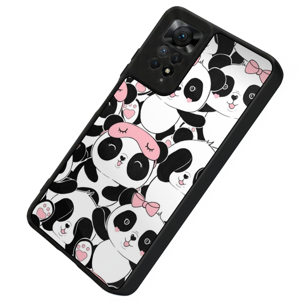 Xiaomi Redmi Note 11 Pro Uyumlu Panda Tasarımlı Glossy Premium Kılıf