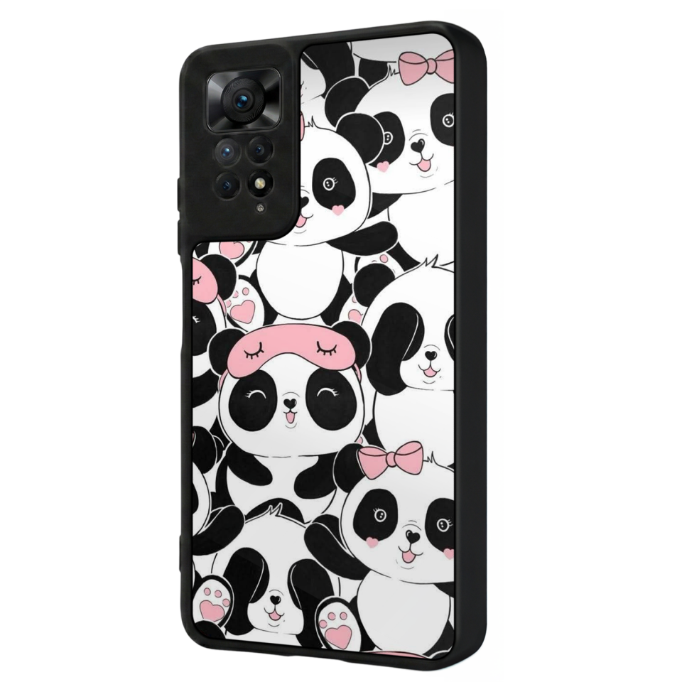 Xiaomi Redmi Note 11 Pro Uyumlu Panda Tasarımlı Glossy Premium Kılıf