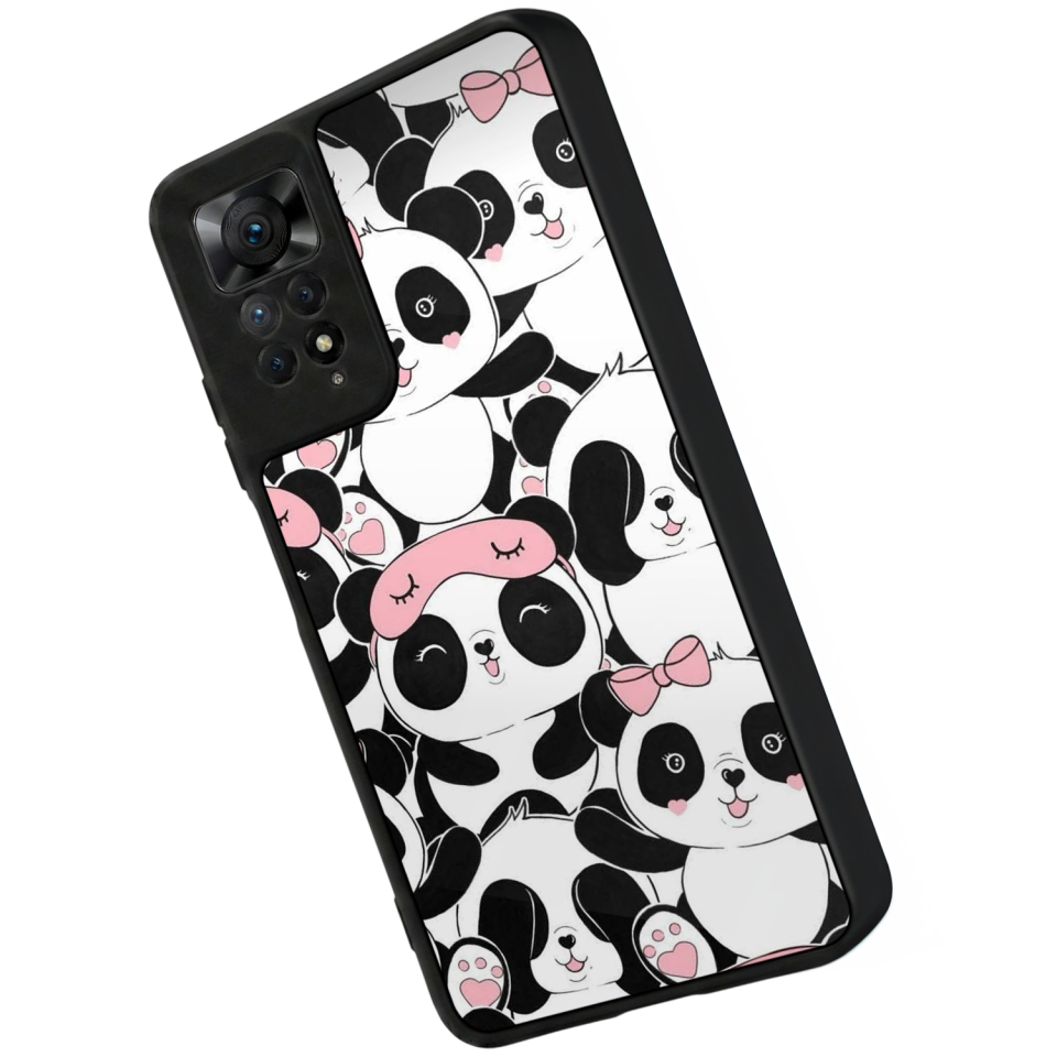Xiaomi Redmi Note 11 Pro Uyumlu Panda Tasarımlı Glossy Premium Kılıf
