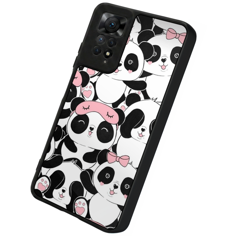 Xiaomi Redmi Note 11 Pro Uyumlu Panda Tasarımlı Glossy Premium Kılıf