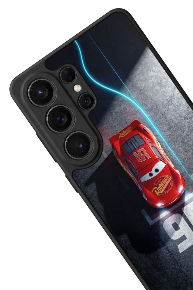 Samsung Galaxy S26 Ultra Uyumlu Şimsek McQueen Tasarımlı Glossy Premium Kılıf