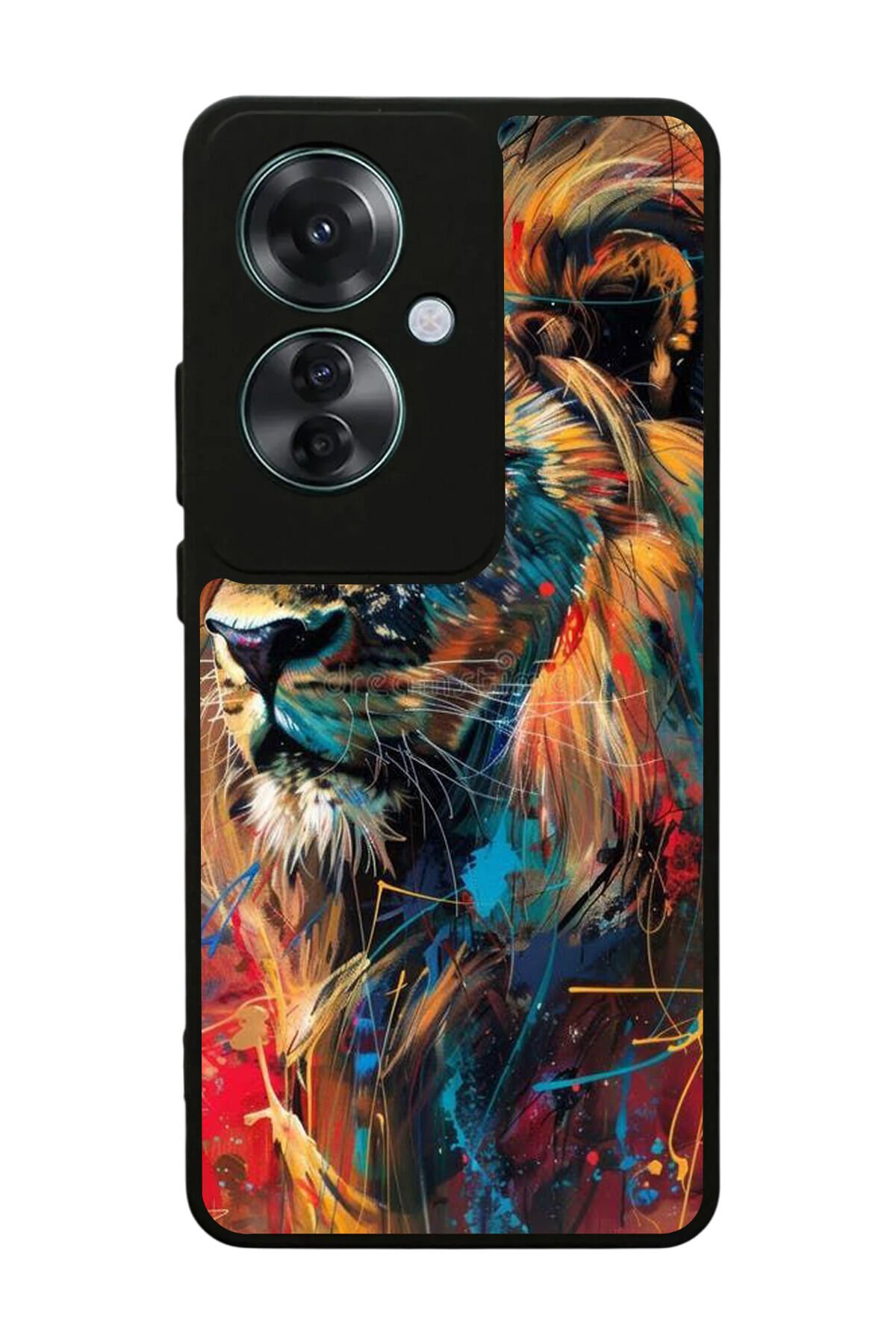 Oppo Reno 11F Uyumlu Aslan Tasarımlı Glossy Premium Kılıf