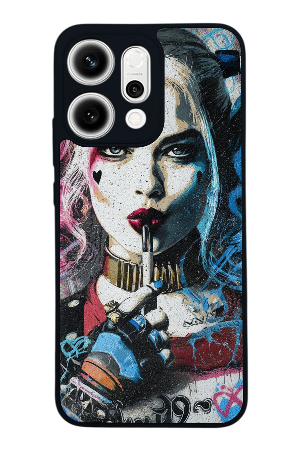 Oppo Reno 14 Uyumlu HarleyQueen Tasarımlı Glossy Premium Kılıf