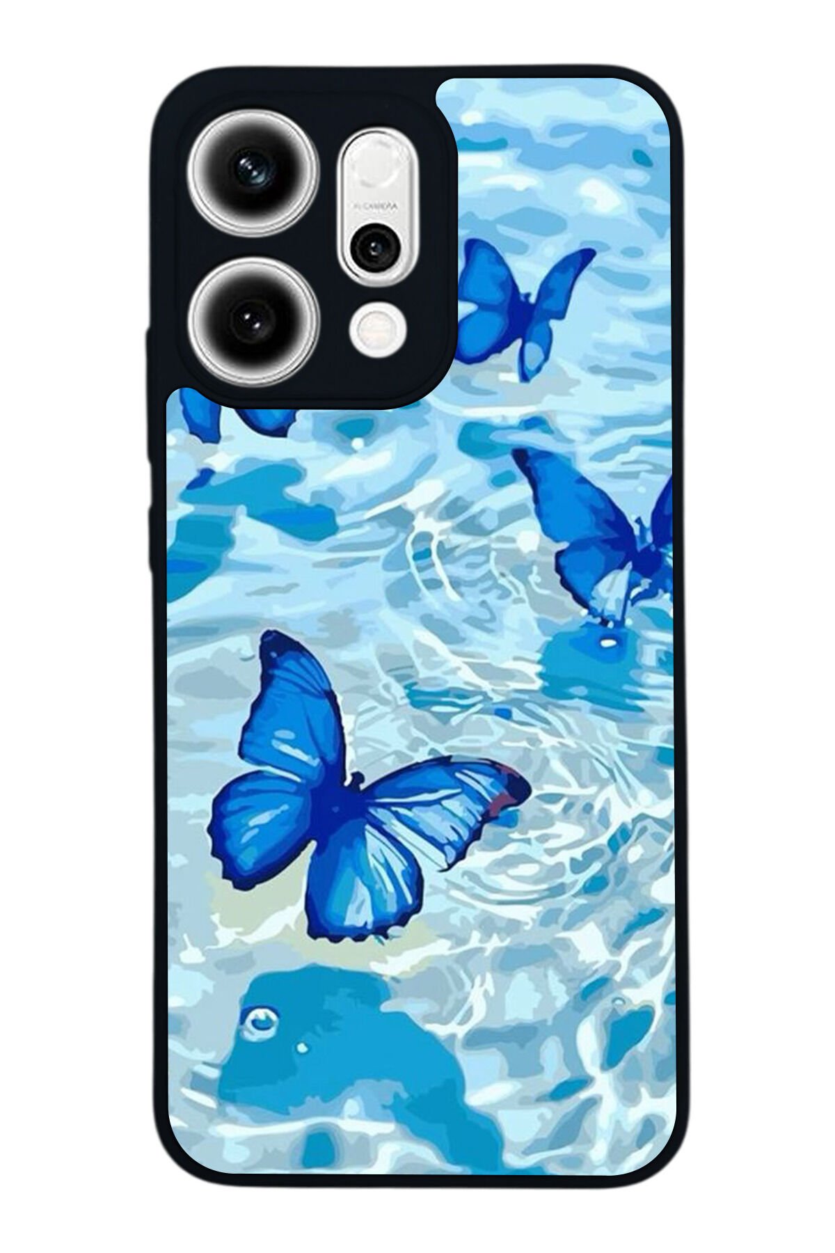 Oppo Reno 14 Uyumlu Kelebek Tasarımlı Glossy Premium Kılıf