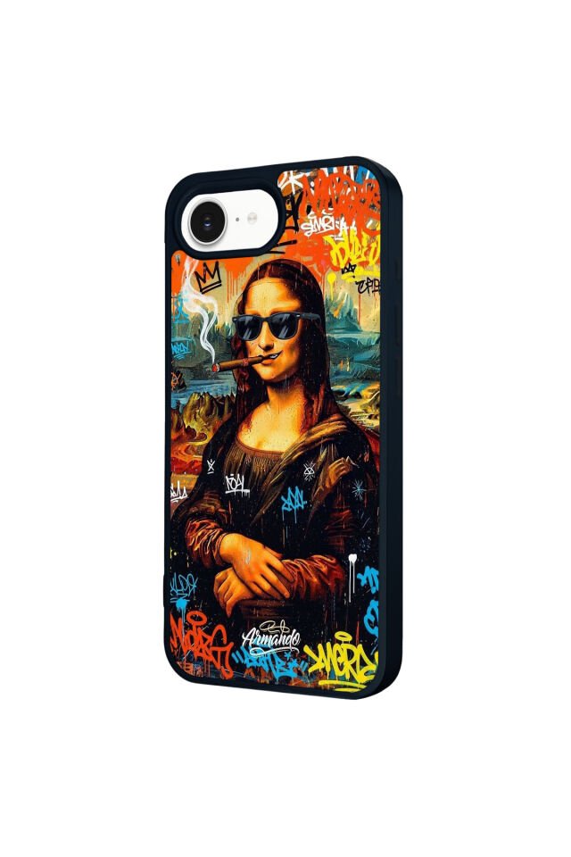 iPhone 16E Uyumlu Monalisa Tasarımlı Glossy Premium Kılıf