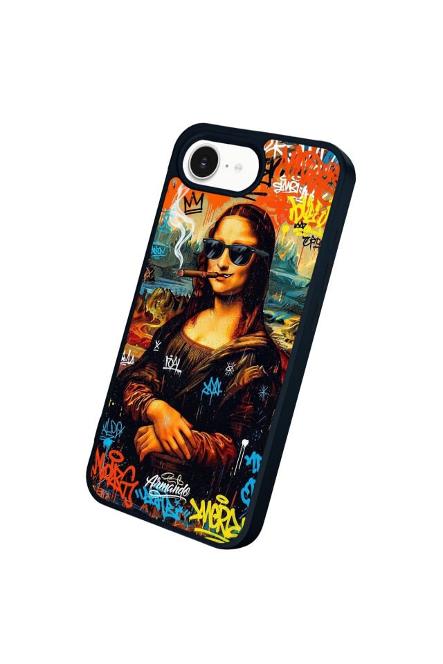 iPhone 16E Uyumlu Monalisa Tasarımlı Glossy Premium Kılıf