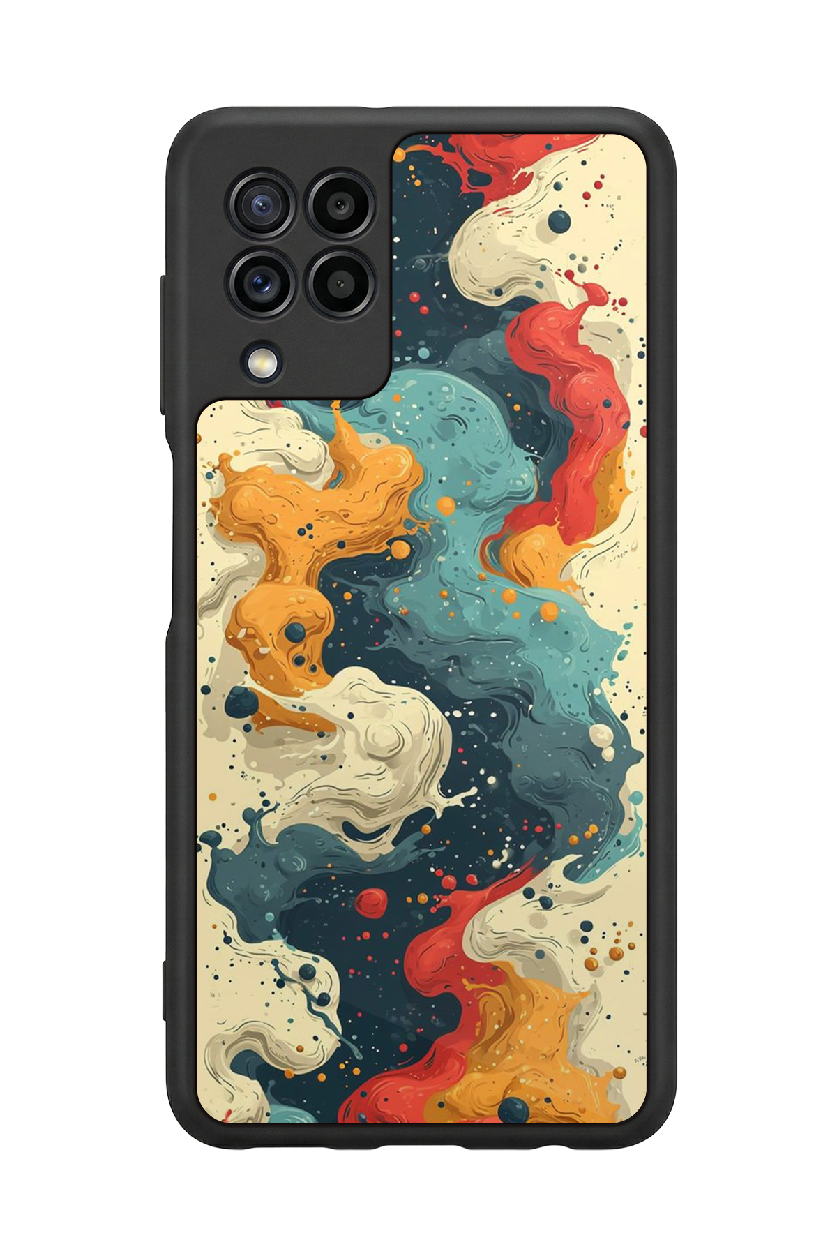Samsung Galaxy M32 Uyumlu Abstract Tasarımlı Glossy Premium Kılıf