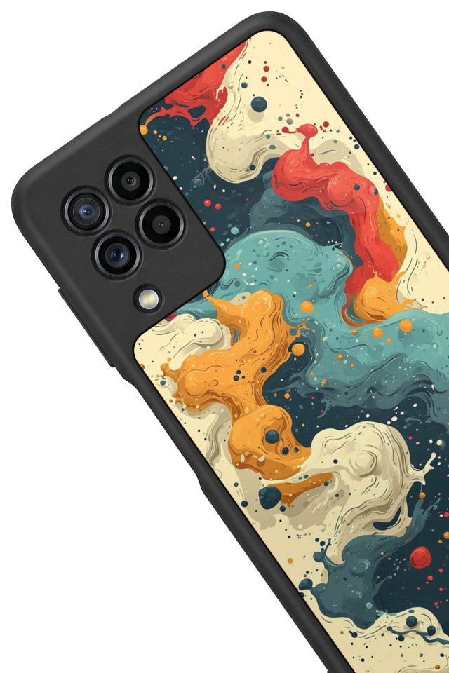 Samsung Galaxy M32 Uyumlu Abstract Tasarımlı Glossy Premium Kılıf