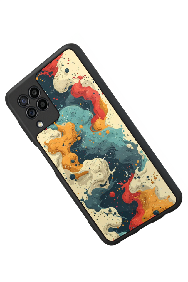 Samsung Galaxy M32 Uyumlu Abstract Tasarımlı Glossy Premium Kılıf