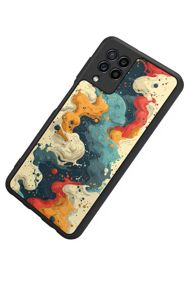 Samsung Galaxy M32 Uyumlu Abstract Tasarımlı Glossy Premium Kılıf