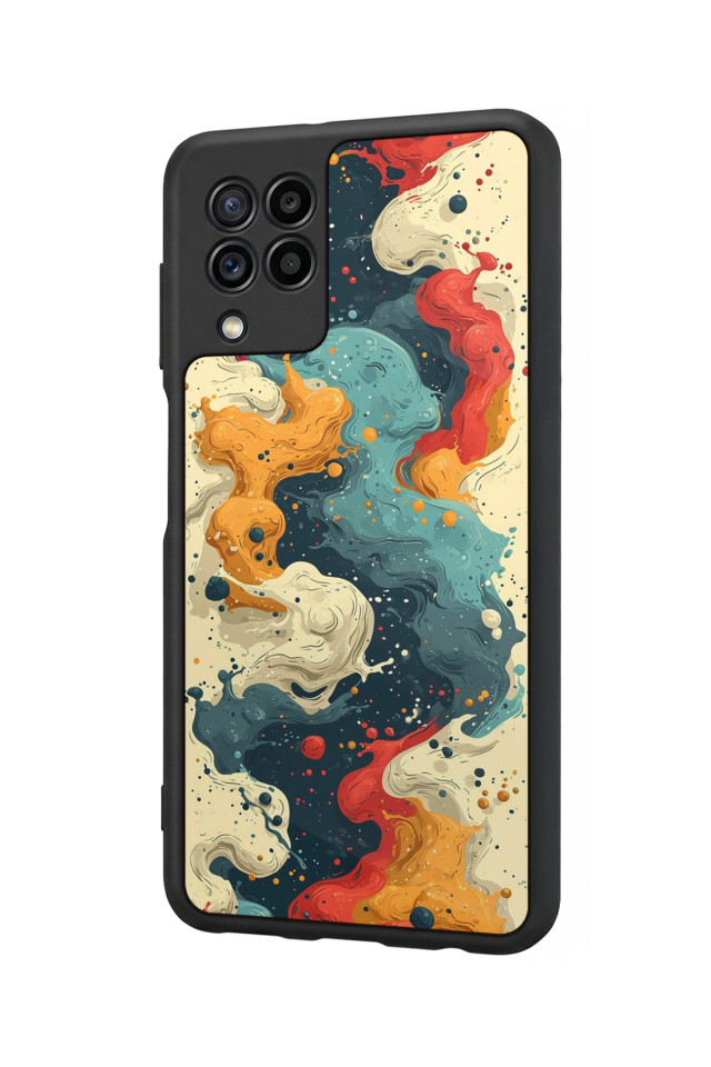 Samsung Galaxy M32 Uyumlu Abstract Tasarımlı Glossy Premium Kılıf