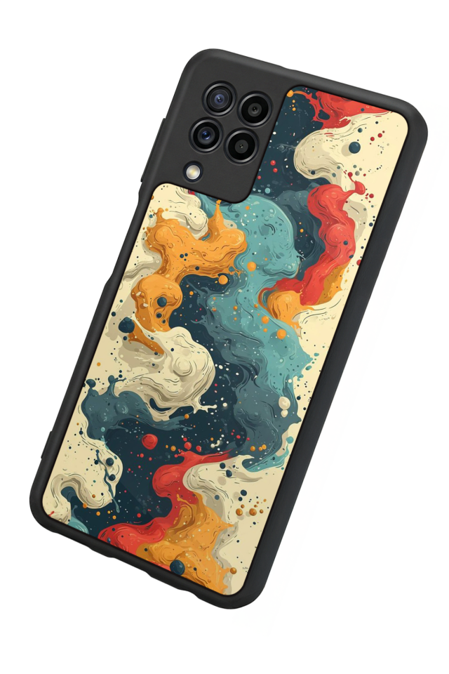 Samsung Galaxy M32 Uyumlu Abstract Tasarımlı Glossy Premium Kılıf