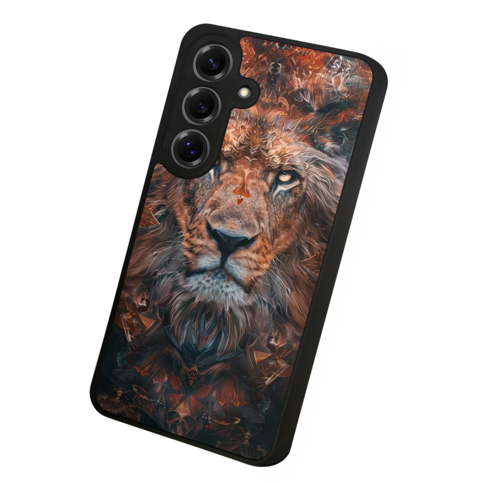 Samsung Galaxy S25 Uyumlu Aslan Tasarımlı Glossy Premium Kılıf