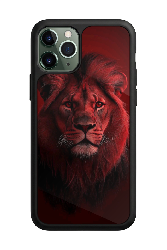 iPhone 11 Pro Max Uyumlu Aslan Tasarımlı Glossy Premium Kılıf