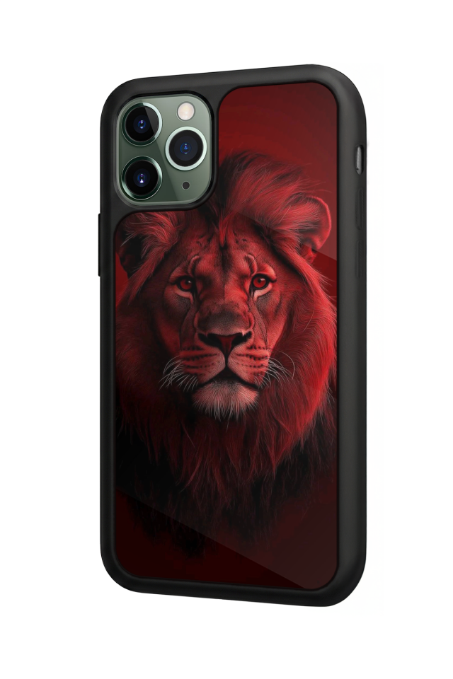 iPhone 11 Pro Max Uyumlu Aslan Tasarımlı Glossy Premium Kılıf