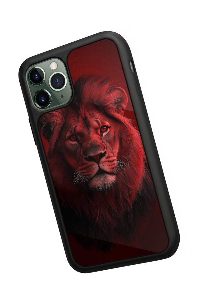 iPhone 11 Pro Max Uyumlu Aslan Tasarımlı Glossy Premium Kılıf