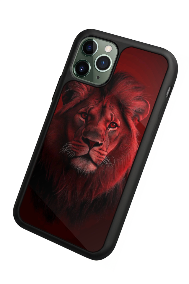 iPhone 11 Pro Max Uyumlu Aslan Tasarımlı Glossy Premium Kılıf