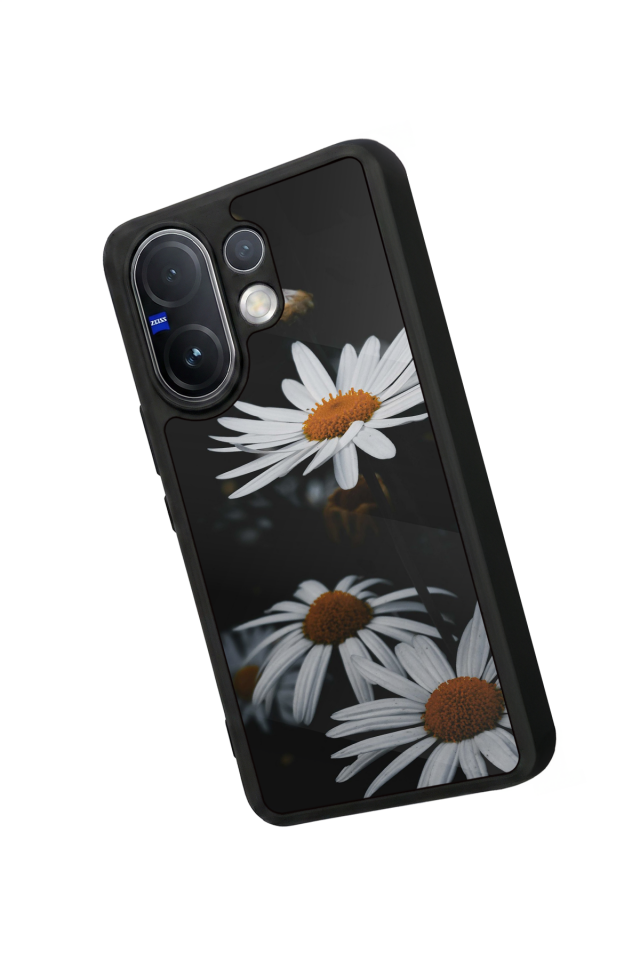 Vivo V60 Uyumlu Cicek Tasarımlı Glossy Premium Kılıf