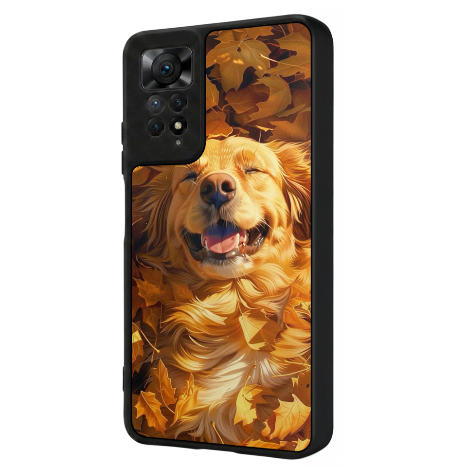 Xiaomi Redmi Note 12 Pro Uyumlu Golden Kopek Tasarımlı Glossy Premium Kılıf