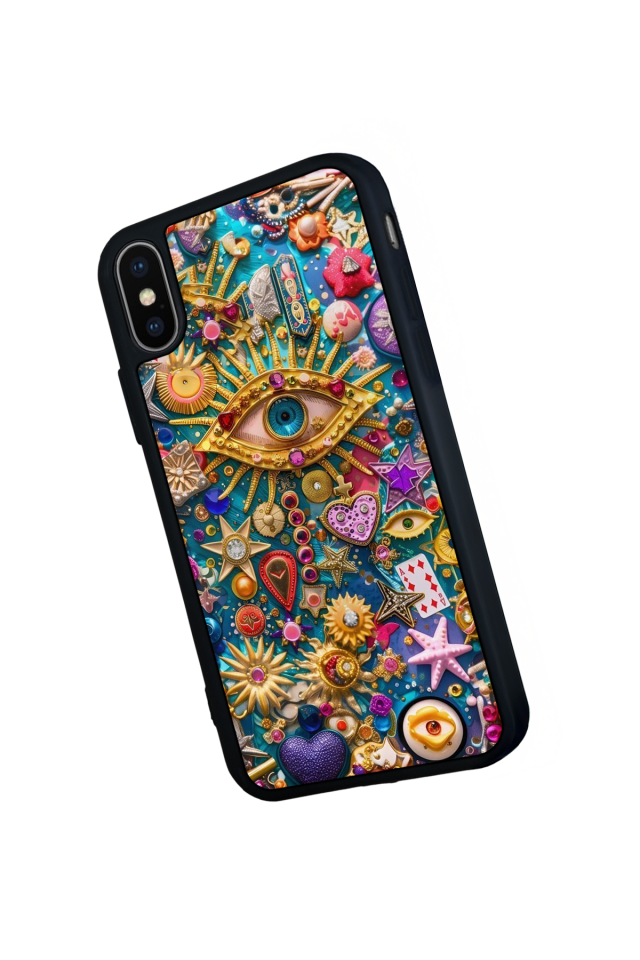 iPhone X/ XS Uyumlu Göz Tasarımlı Glossy Premium Kılıf