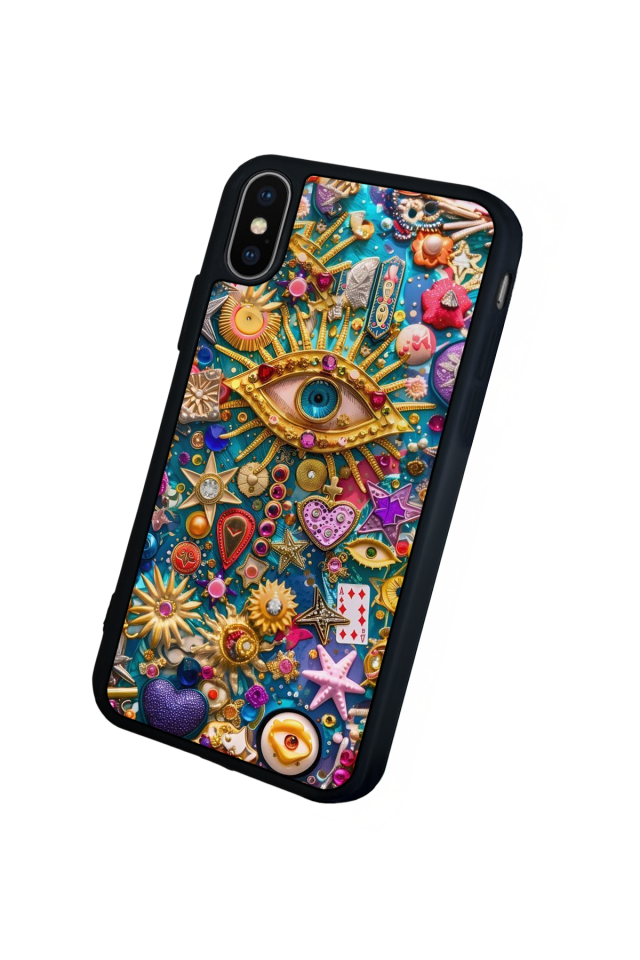 iPhone X/ XS Uyumlu Göz Tasarımlı Glossy Premium Kılıf