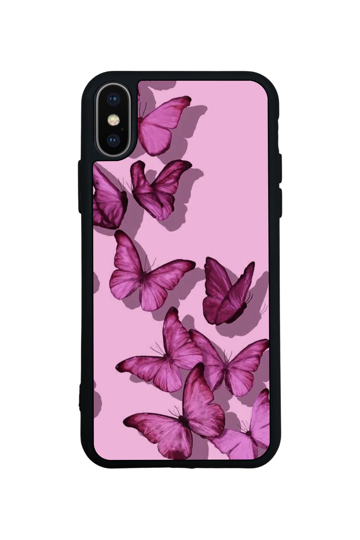 iPhone XS Max Uyumlu Kelebek Tasarımlı Glossy Premium Kılıf