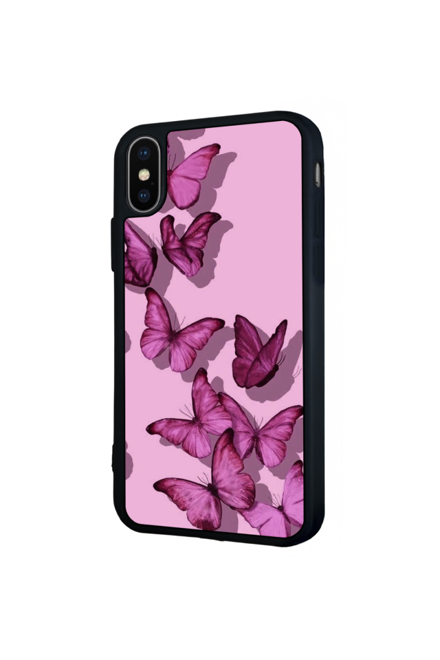 iPhone XS Max Uyumlu Kelebek Tasarımlı Glossy Premium Kılıf