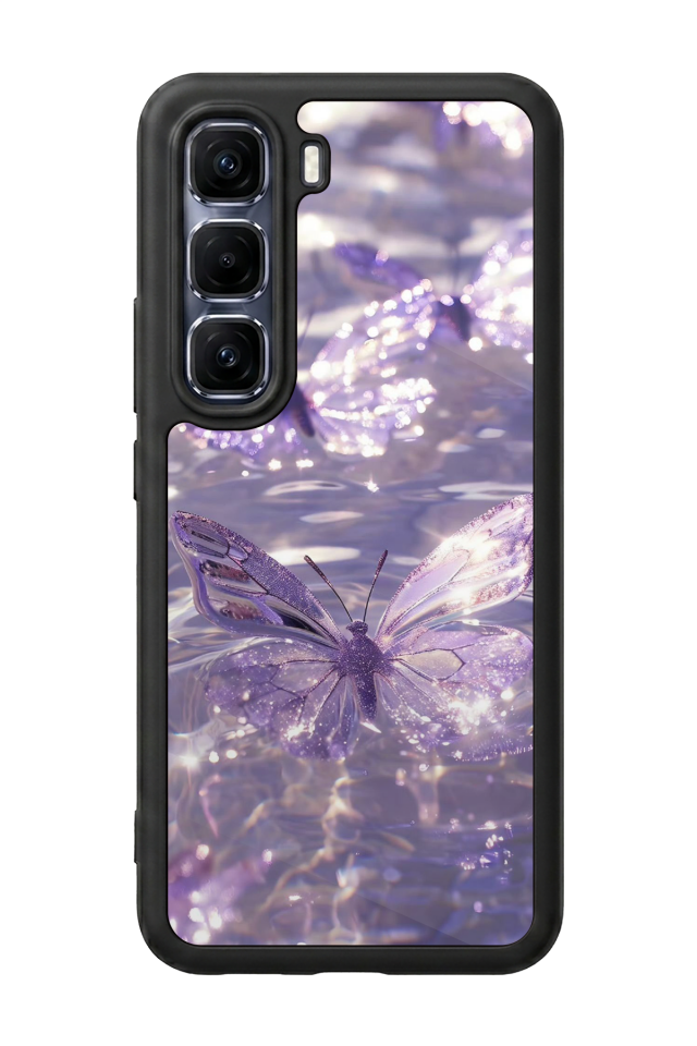 Infinix Hot 60 Pro Plus Uyumlu Kelebek Tasarımlı Glossy Premium Kılıf